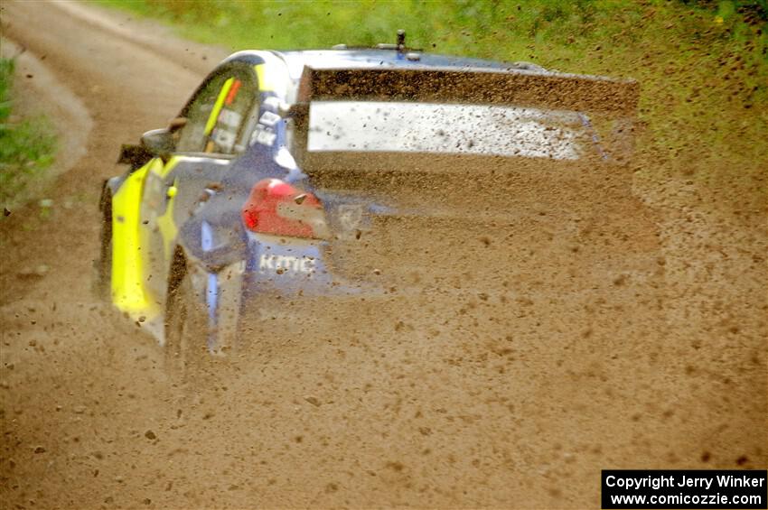 Travis Pastrana / Rhianon Gelsomino Subaru WRX STi on SS1, Crossroads I.