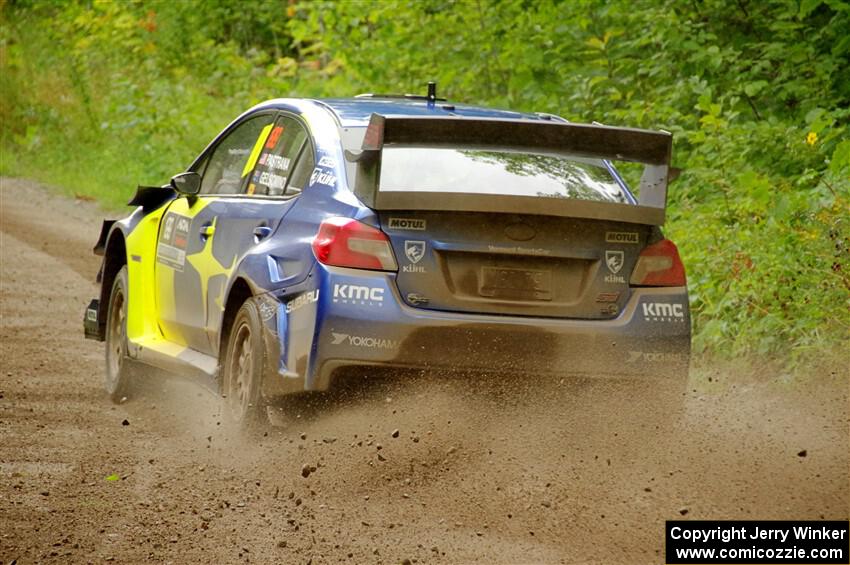 Travis Pastrana / Rhianon Gelsomino Subaru WRX STi on SS1, Crossroads I.