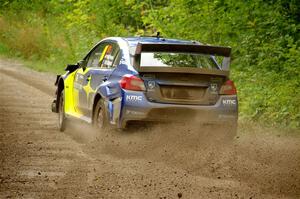 Travis Pastrana / Rhianon Gelsomino Subaru WRX STi on SS1, Crossroads I.