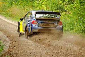 Travis Pastrana / Rhianon Gelsomino Subaru WRX STi on SS1, Crossroads I.