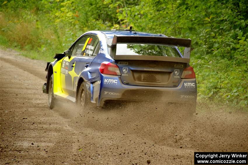 Travis Pastrana / Rhianon Gelsomino Subaru WRX STi on SS1, Crossroads I.