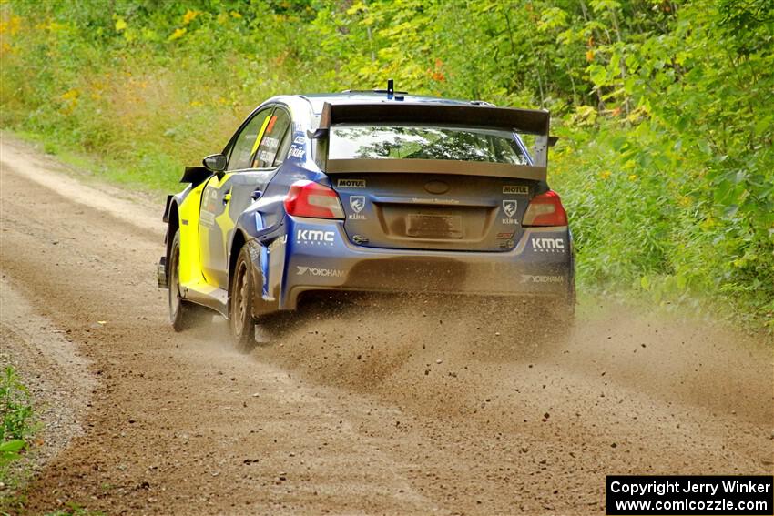 Travis Pastrana / Rhianon Gelsomino Subaru WRX STi on SS1, Crossroads I.