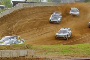 The field drifts out of the south hairpin.