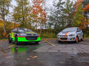 Pat Moro / Ole Holter Chevy Sonic LS and Matt Hoffman / Matt Pionk Chevy Sonic RS before the event.