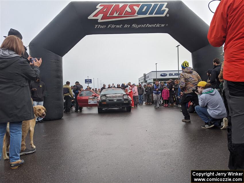 The late Al Dantes, Jr. Mazda RX-7 LS at the ceremonial start.