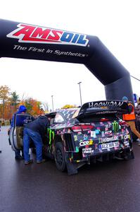 Ken Block / Alex Gelsomino Hyundai i20 WRC at the ceremonial start.