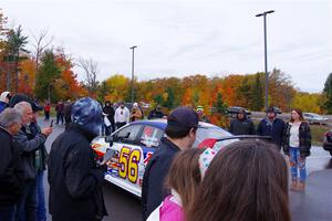 Jeff Seehorn / Aris Mantopoulos Subaru WRX STi leaves the ceremonial start.