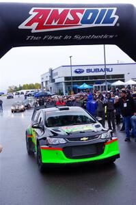 Pat Moro / Ole Holter Chevy Sonic LS leaves the ceremonial start.