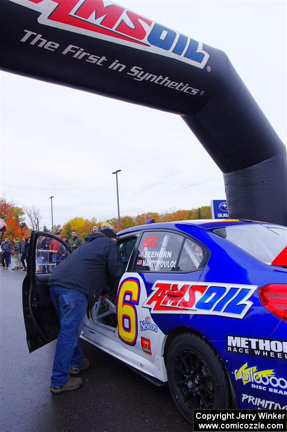 Jeff Seehorn / Aris Mantopoulos Subaru WRX STi at the ceremonial start.