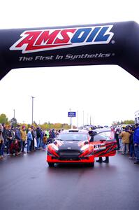 Dave Wallingford / Leanne Junnila Ford Fiesta R5 leaves the ceremonial start.