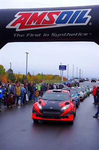 Dave Wallingford / Leanne Junnila Ford Fiesta R5 leaves the ceremonial start.
