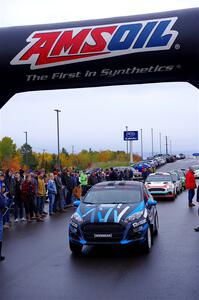 Lia Block / Matt James Ford Fiesta leaves the ceremonial start.