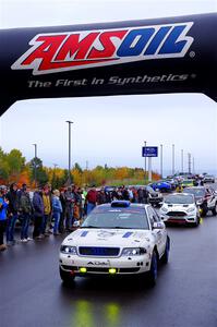 Tim Michel / Shanti Witt Audi A4 Quattro leaves the ceremonial start.