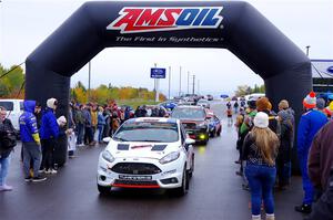 Roberto Yglesias / Bryce Proseus Ford Fiesta ST leaves the ceremonial start.