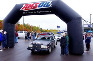 Adam Brock / Justin Brock Volvo 244 leaves the ceremonial start.