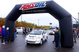 Nick Bukky / Dustin Yarborough Honda Fit leaves the ceremonial start.