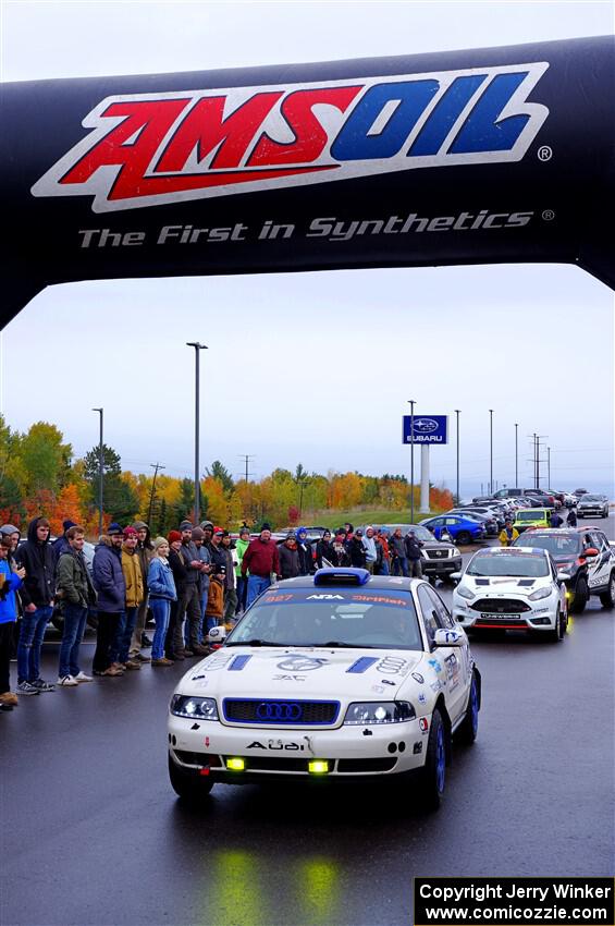 Tim Michel / Shanti Witt Audi A4 Quattro leaves the ceremonial start.