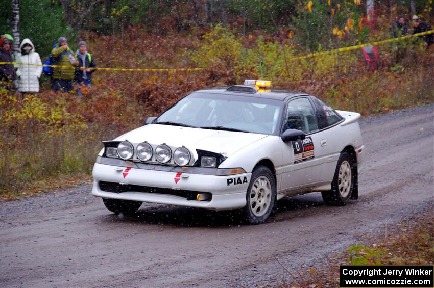 The '0' car, a Mitshibishi Eclipse GSX, on SS1, Passmore North I.