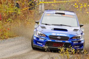 Travis Pastrana / Rhianon Gelsomino Subaru WRX STi on SS1, Passmore North I.