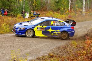 Travis Pastrana / Rhianon Gelsomino Subaru WRX STi on SS1, Passmore North I.