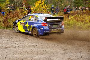 Travis Pastrana / Rhianon Gelsomino Subaru WRX STi on SS1, Passmore North I.