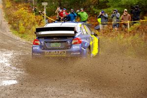 Travis Pastrana / Rhianon Gelsomino Subaru WRX STi on SS1, Passmore North I.