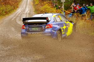 Travis Pastrana / Rhianon Gelsomino Subaru WRX STi on SS1, Passmore North I.