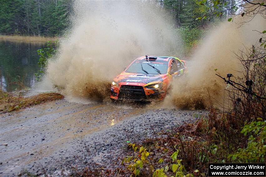 Sumit Panjabi / Stephen Kurey Mitsubishi Lancer Evo X on SS9, Nestoria-Herman.