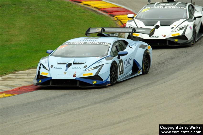 Joel Miller's and Lucas Petersson / Ashley Freiberg Lamborghini Huracán LP 620-2 Super Trofeo Evo2s