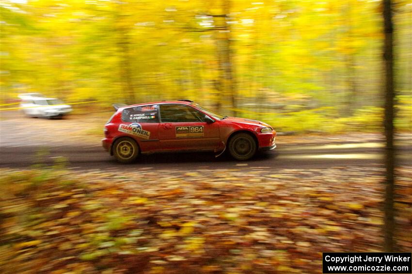 Vivian Campbell / Michael Hordijk Honda Civic on SS15, Mount Marquette.
