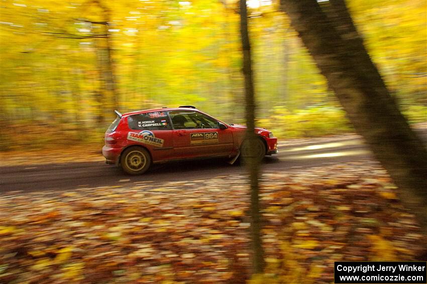 Vivian Campbell / Michael Hordijk Honda Civic on SS15, Mount Marquette.