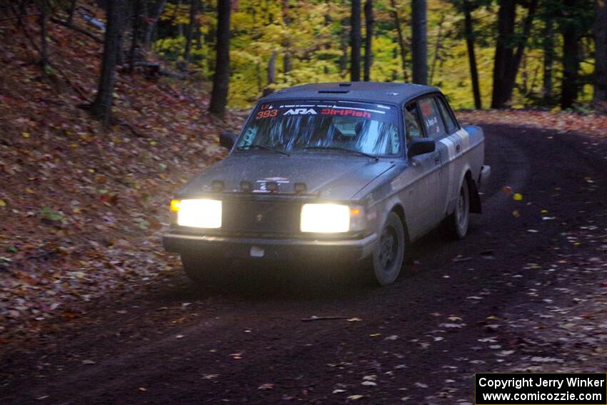 Adam Brock / Justin Brock Volvo 244 on SS15, Mount Marquette.