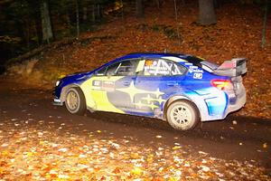 Travis Pastrana / Rhianon Gelsomino Subaru WRX STi on SS15, Mount Marquette.