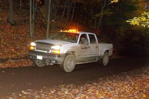 A Chevy Silverado pickup sweeps SS15, Mount Marquette.