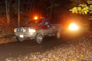 A Dodge Ram pickup sweeps SS15, Mount Marquette.
