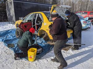 Steve Gingras / Katie Gingras Subaru Impreza before the event.