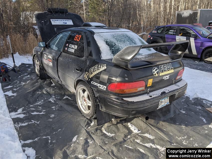 Jacob Kohler / Bill Codere Subaru Impreza before the event.