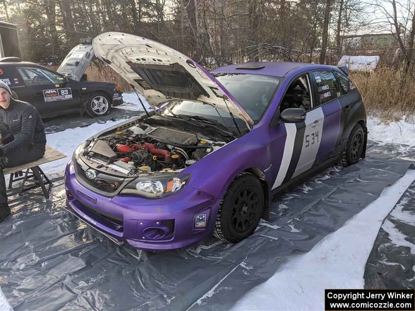 Silas Himes / Charlotte Himes Subaru WRX STi before the event.