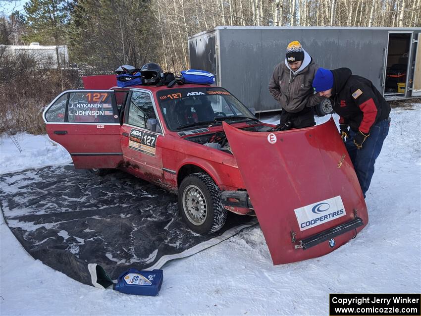 Levi Johnson / Josh Nykanen BMW 325e before the event.