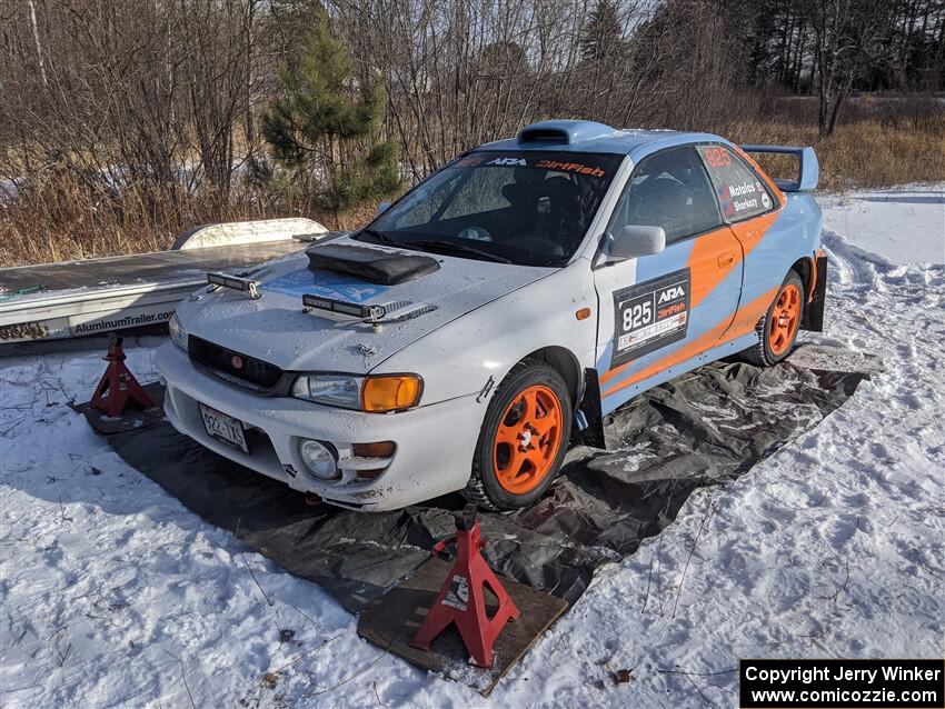 Tyler Matalas / Dustin Sharkozy Subaru Impreza LX before the event.