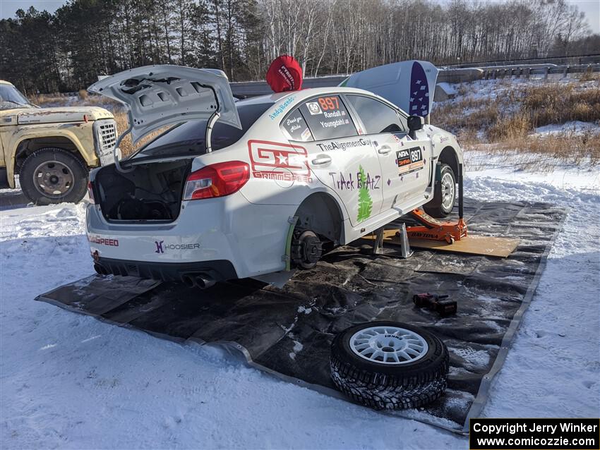 Jamey Randall / Geoff Youngdahl Subaru WRX before the event.