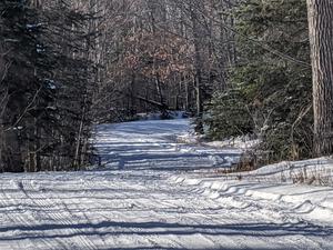 The road was fast, yet twisty. Snow on top with a bit of ice underneath.