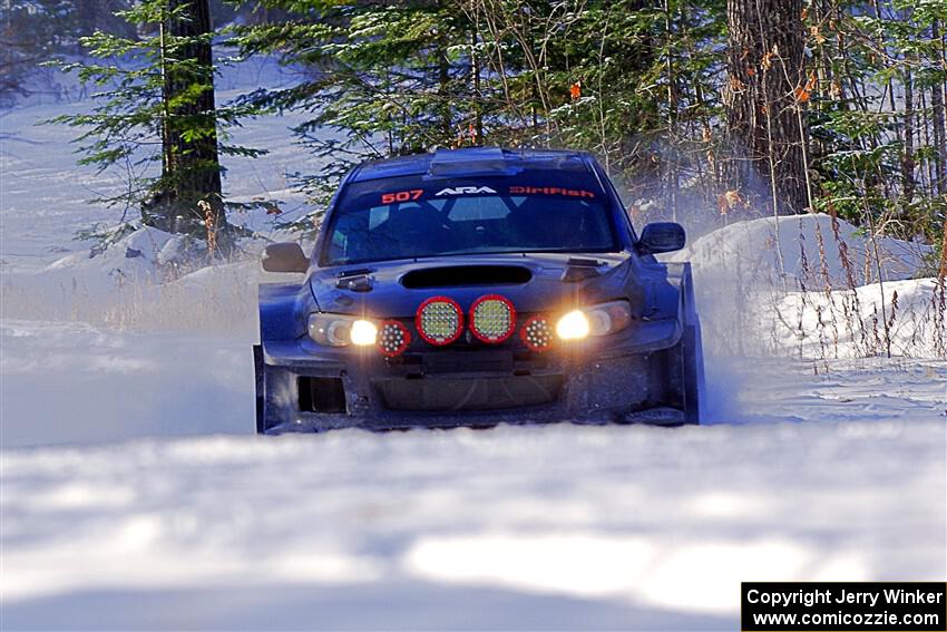 Daryl Bergen / Karl Bergen Subaru WRX STi on SS1.