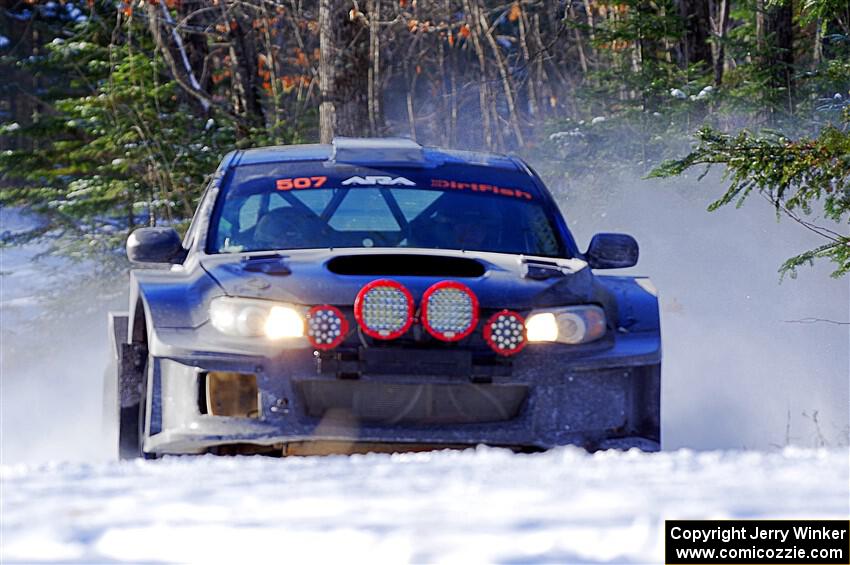 Daryl Bergen / Karl Bergen Subaru WRX STi on SS1.