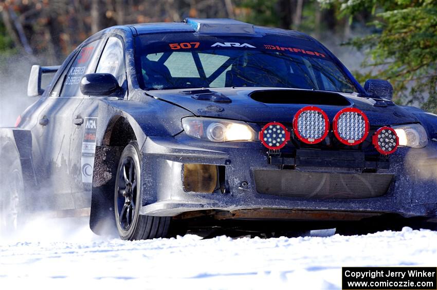 Daryl Bergen / Karl Bergen Subaru WRX STi on SS1.