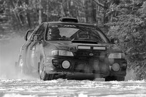 Jacob Kohler / Bill Codere Subaru Impreza on SS1.