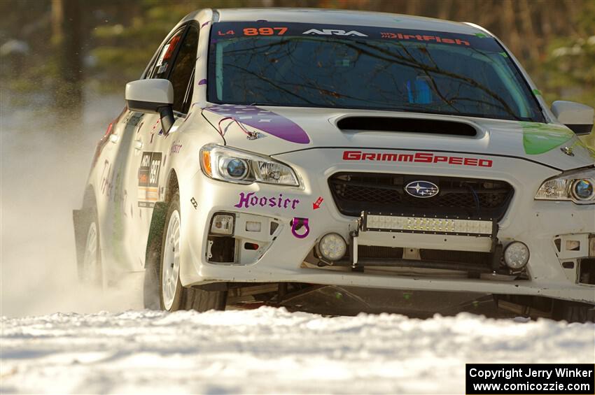 Jamey Randall / Geoff Youngdahl Subaru WRX on SS1.