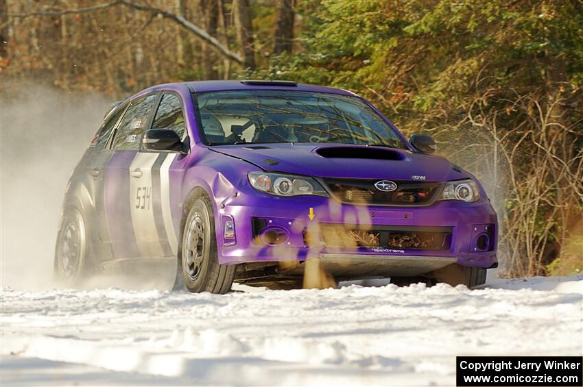 Silas Himes / Charlotte Himes Subaru WRX STi on SS1.