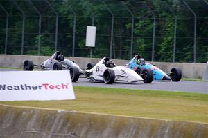 Eddie Beswick's Spectrum F1600, Ayrton Houk's Mygale GR and Ken Bouquillon's Mygale SJ11