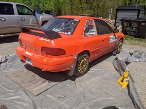 Travis Mattonen / Josh Kemp Subaru Impreza before the event.